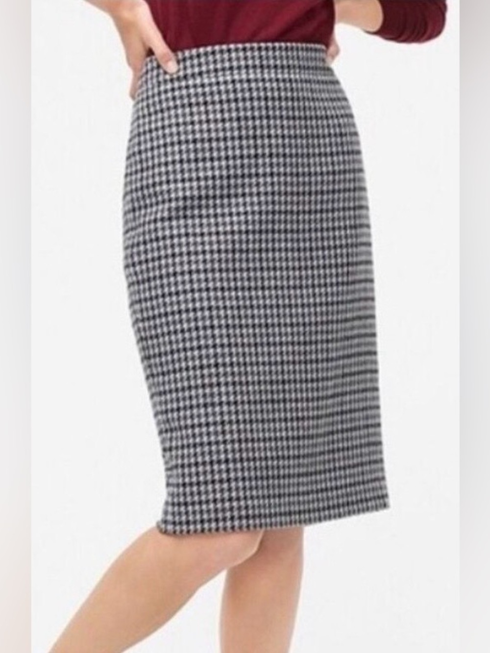J.Crew No. 2 Pencil Skirt NWT Wool Blue Gray Black Tweed Houndstooth 12